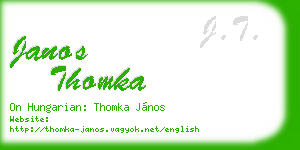 janos thomka business card