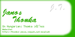 janos thomka business card